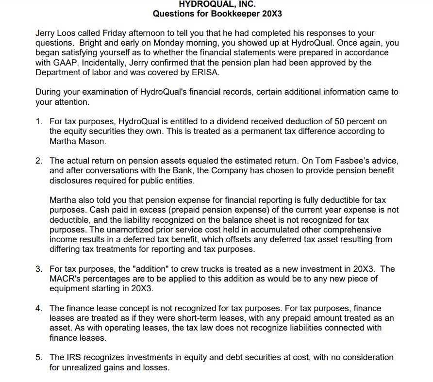 Additionally, the company was finding it necessary to replace pumps, valves, and