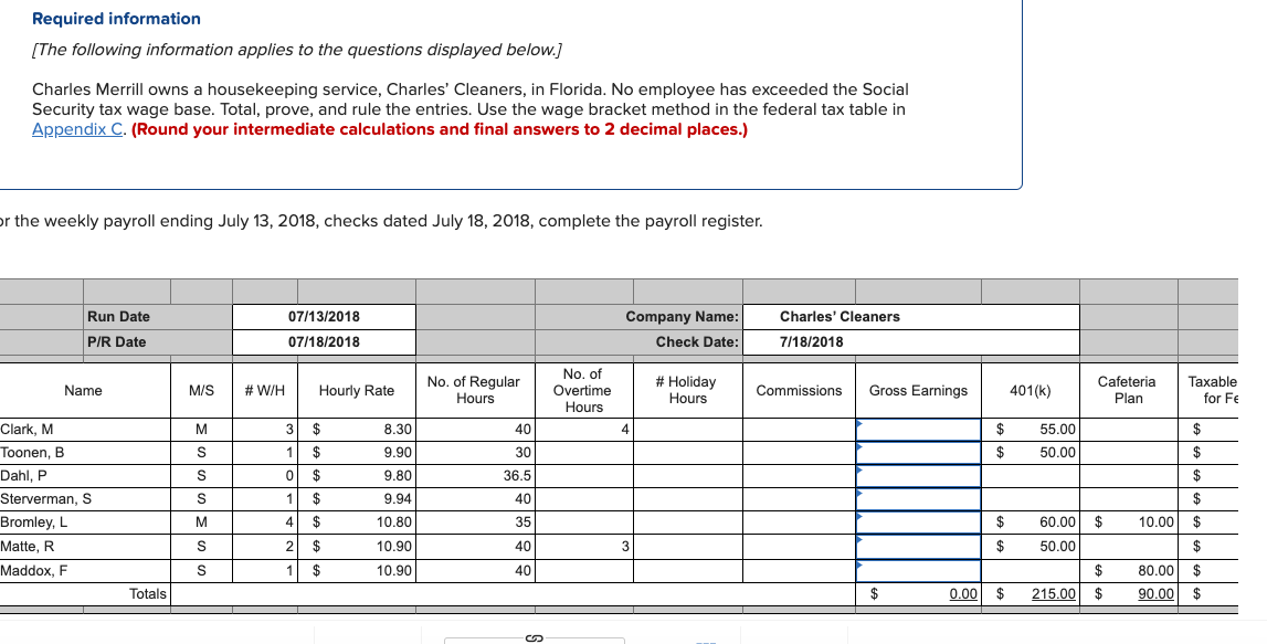 I need help and if possible provide the work thanks! Required information