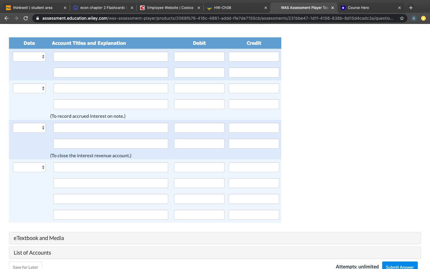x C Employee Website | Costco x W AW-Ch08 X WAS Assessment