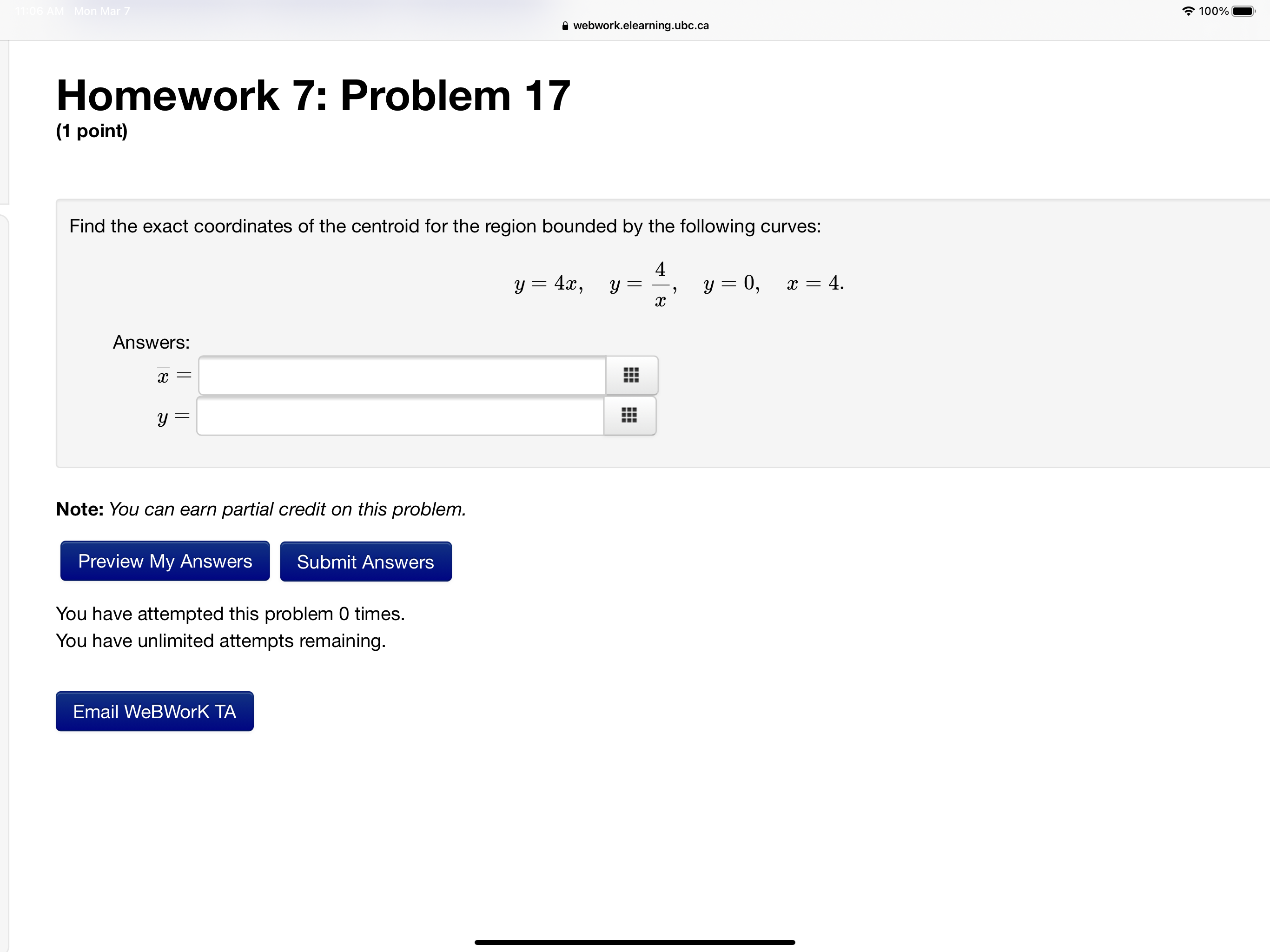 '5' 100% E} a webwork.elearning.ubc.ca Homework 7: Problem 17 (1 point)