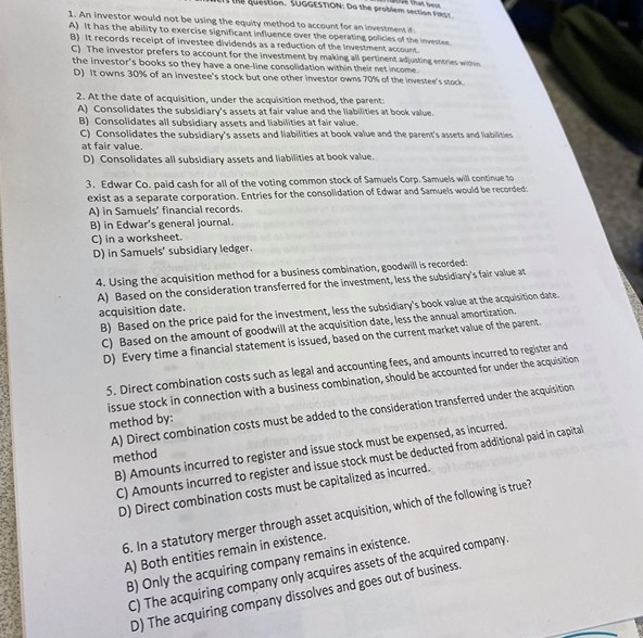 PLEASE HELP ANSWER GESTION: Do the problem piction PACT 1. An investor