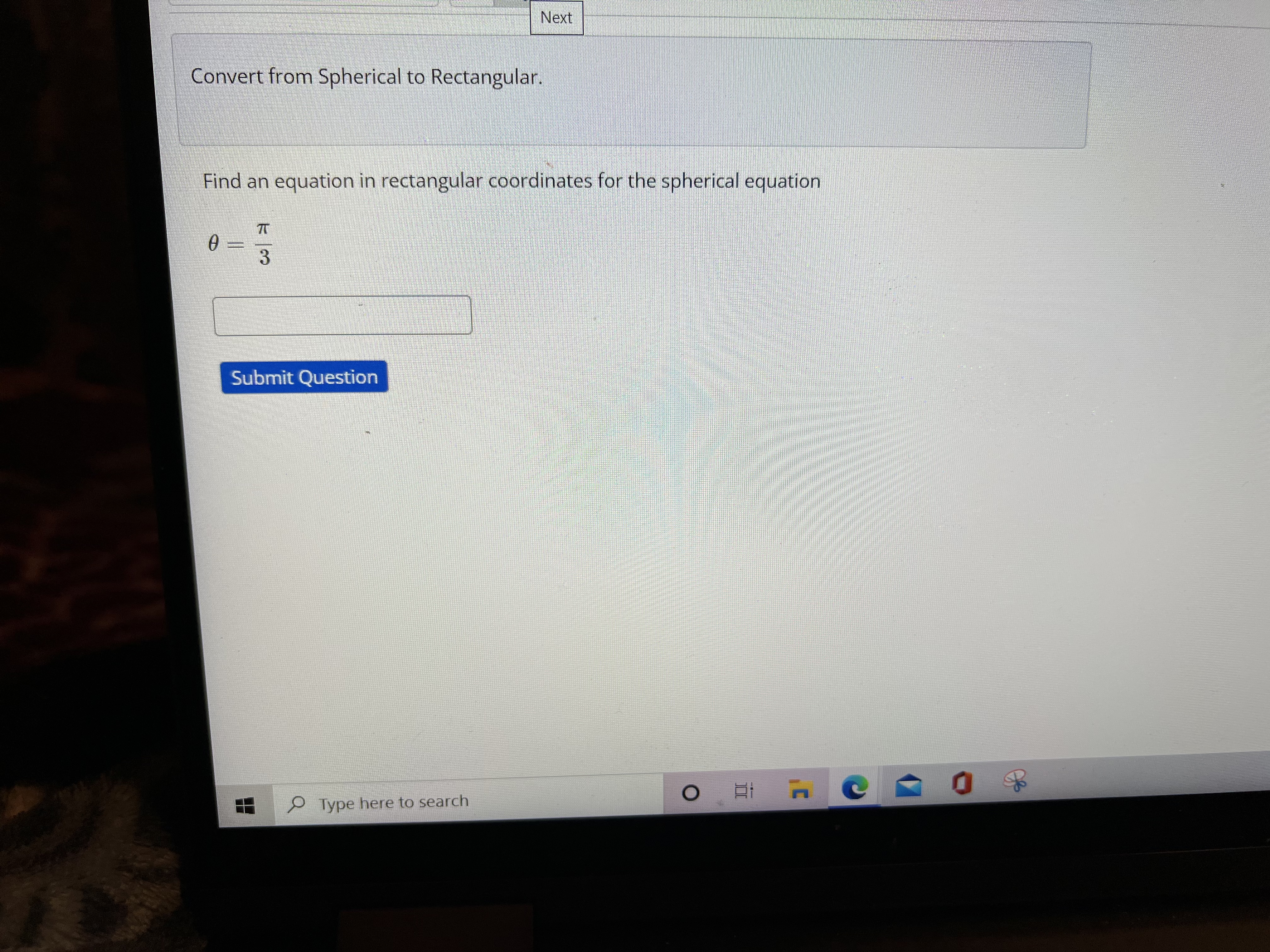 y, z) - ( - 2, 2, - 2) to spherical coordinates.