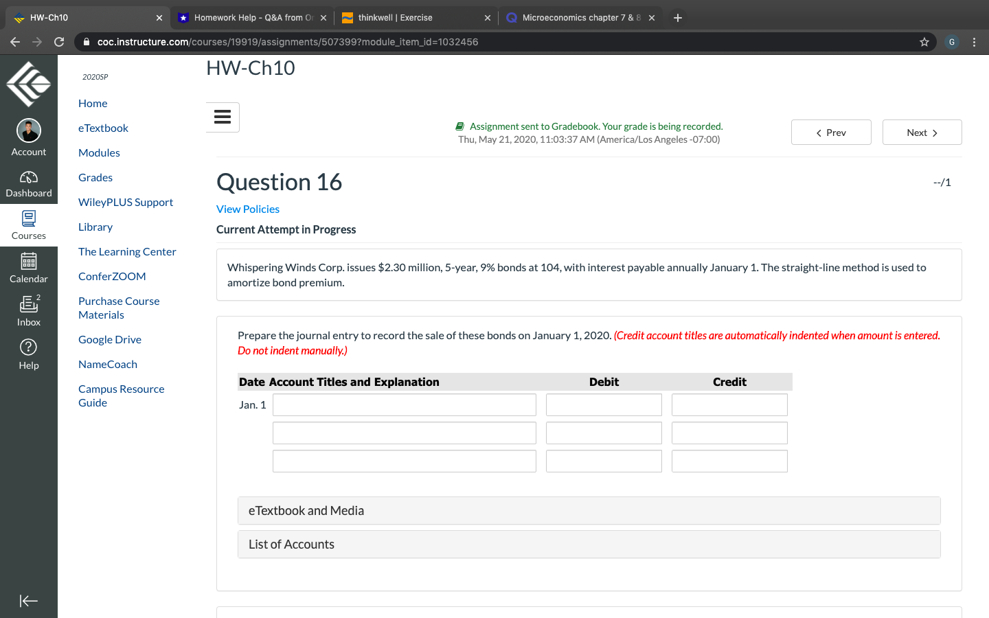 AW-Ch10 Homework Help - Q&A from Or x thinkwell | Exercise
