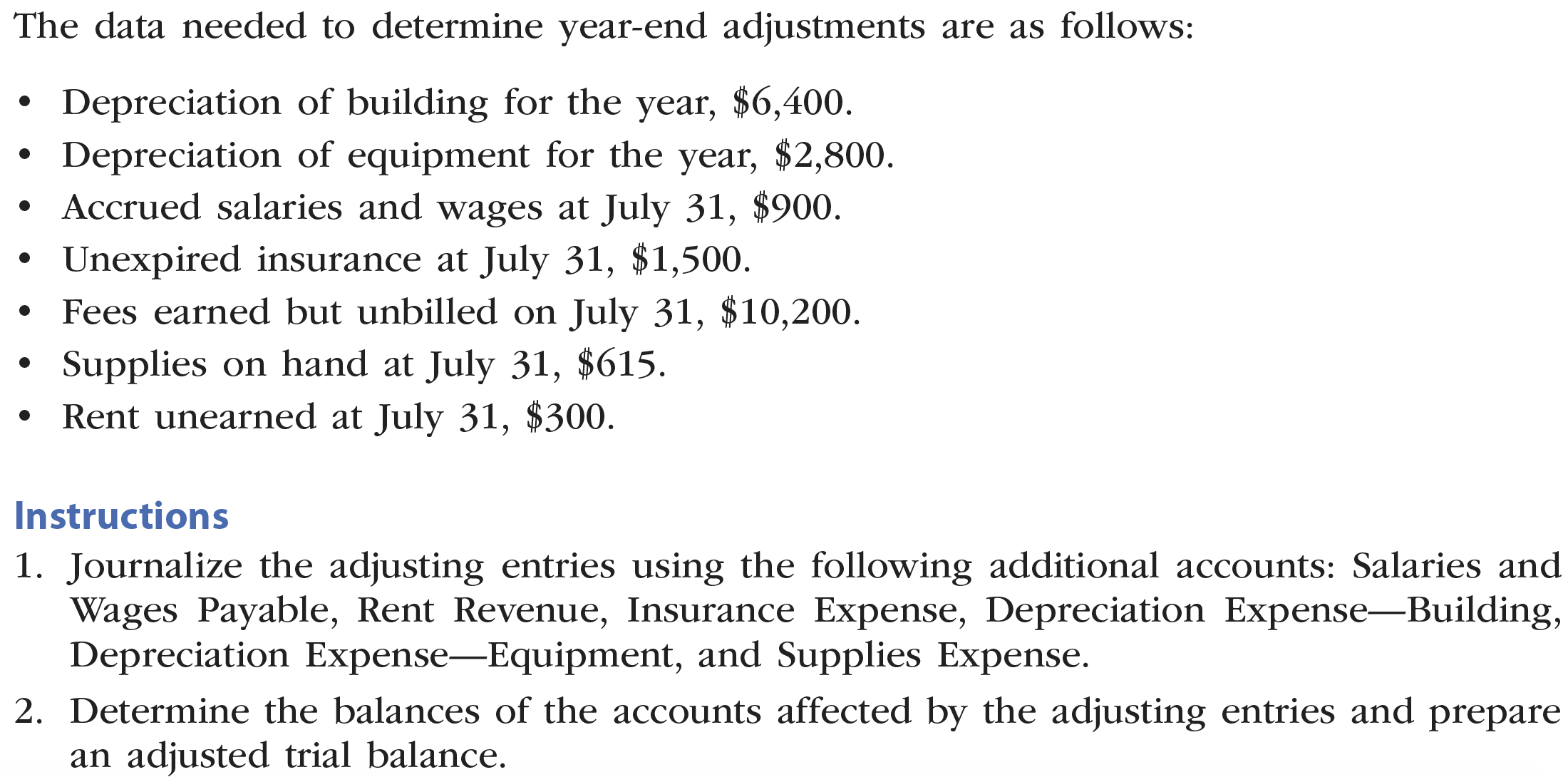 4, 5, 6 2. Total of Debit Reece Financial Services Co., which