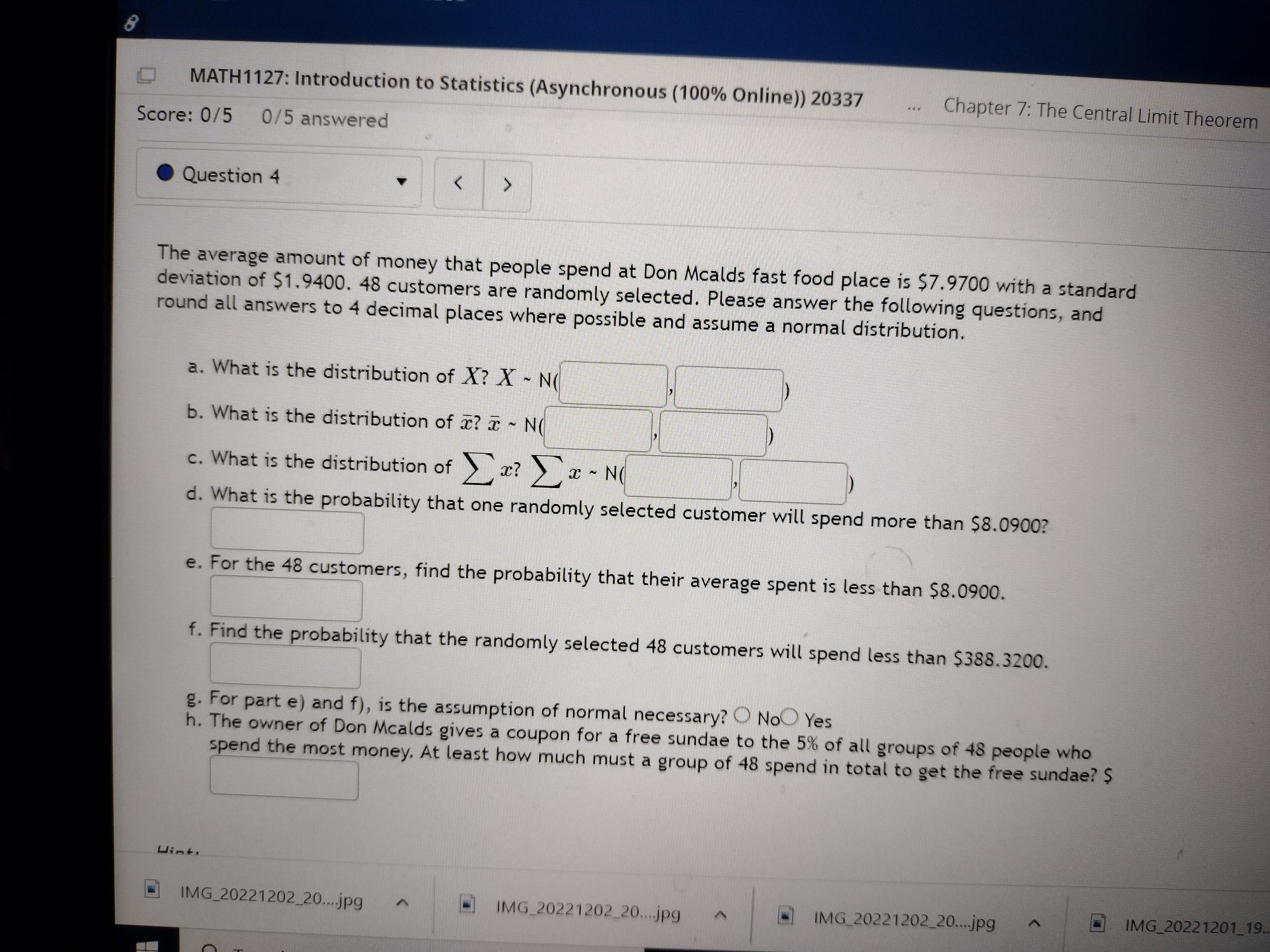 the 5K fun run. Round a assume a normal distribution. a. What