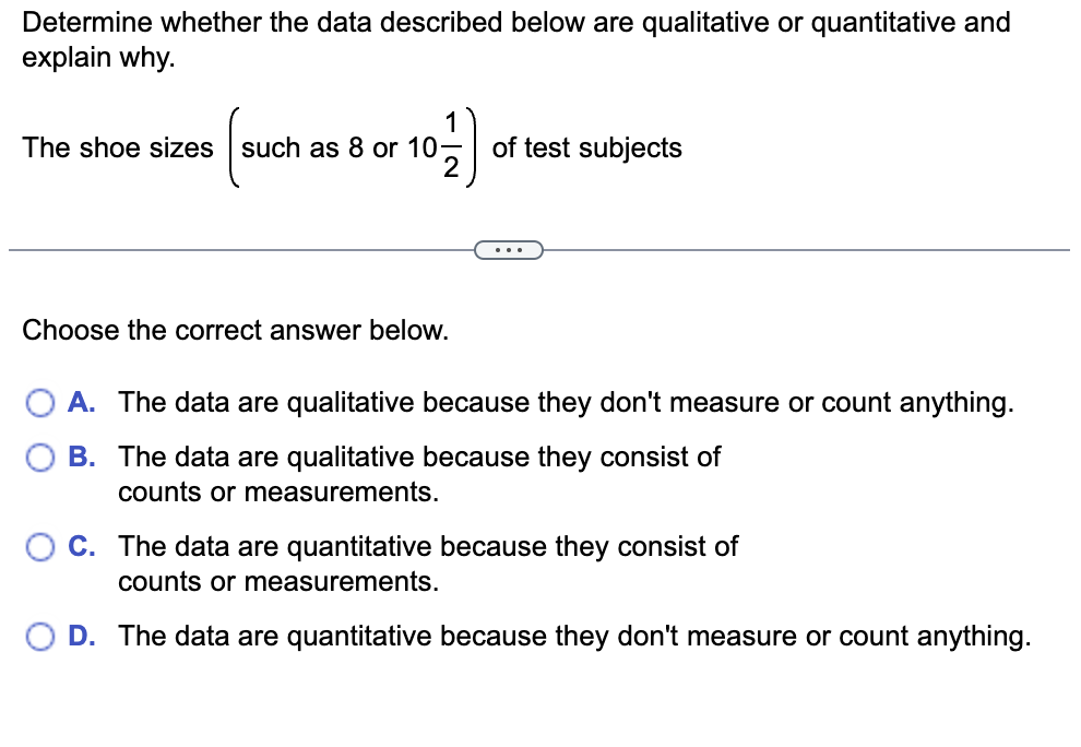 THIS IS FOR STAT PLEASE ANSWER CLEALRY. Determine whether the data described