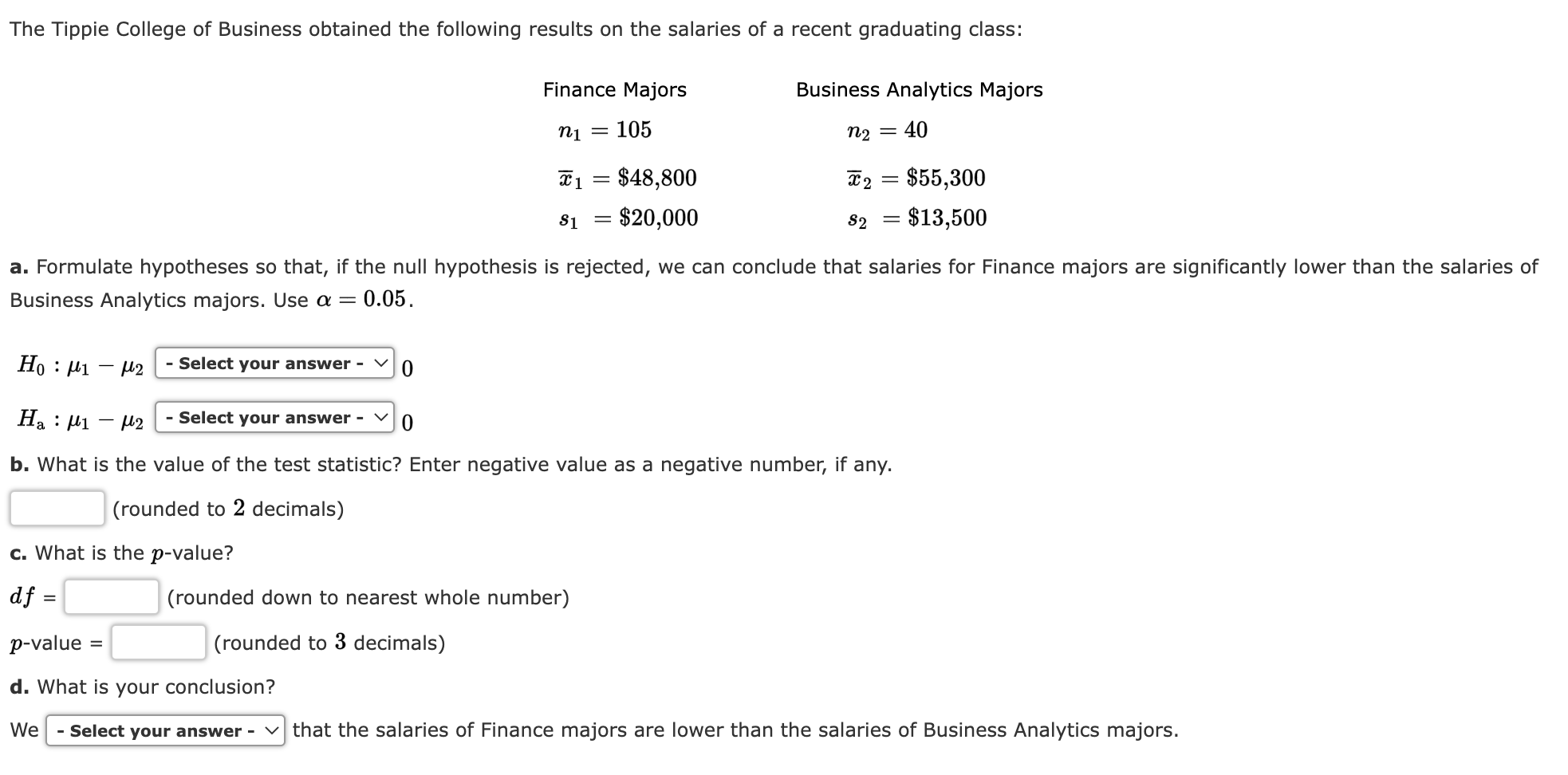 the degrees of freedom for the 75 distribution (round the answer to