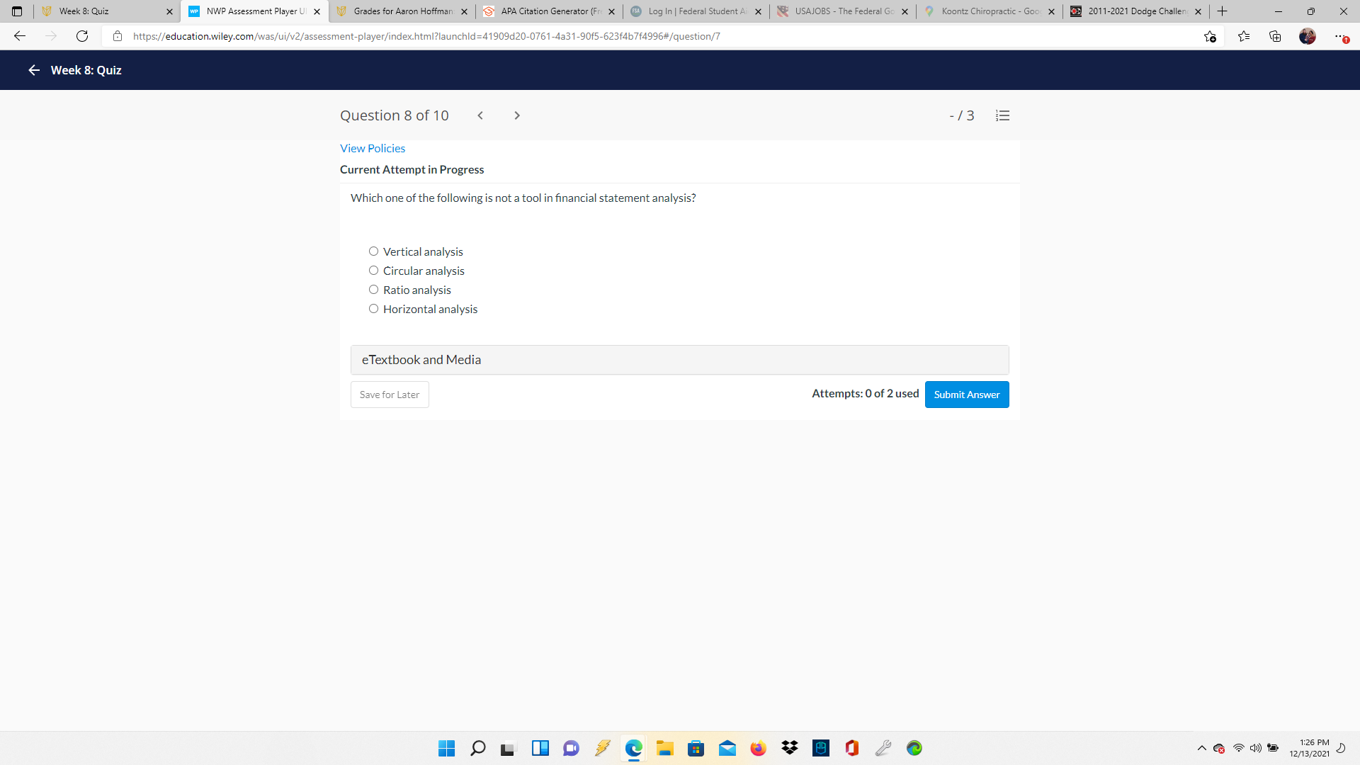 Ended December 31, 2023 Net Sales $500 Cost of Goods Sold 375