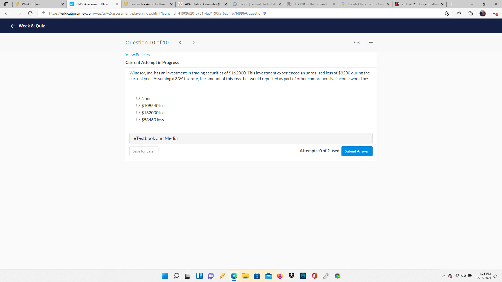 analysis, what percentage is assigned to gross profit? O 33.3% O 100%