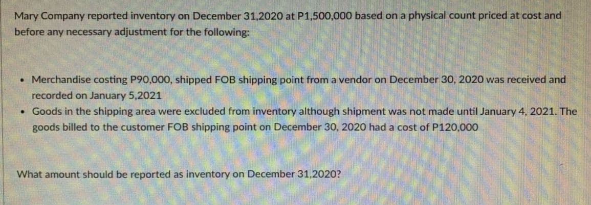 follows the allowance method in accounting for inventory decline. Its ending inventory's