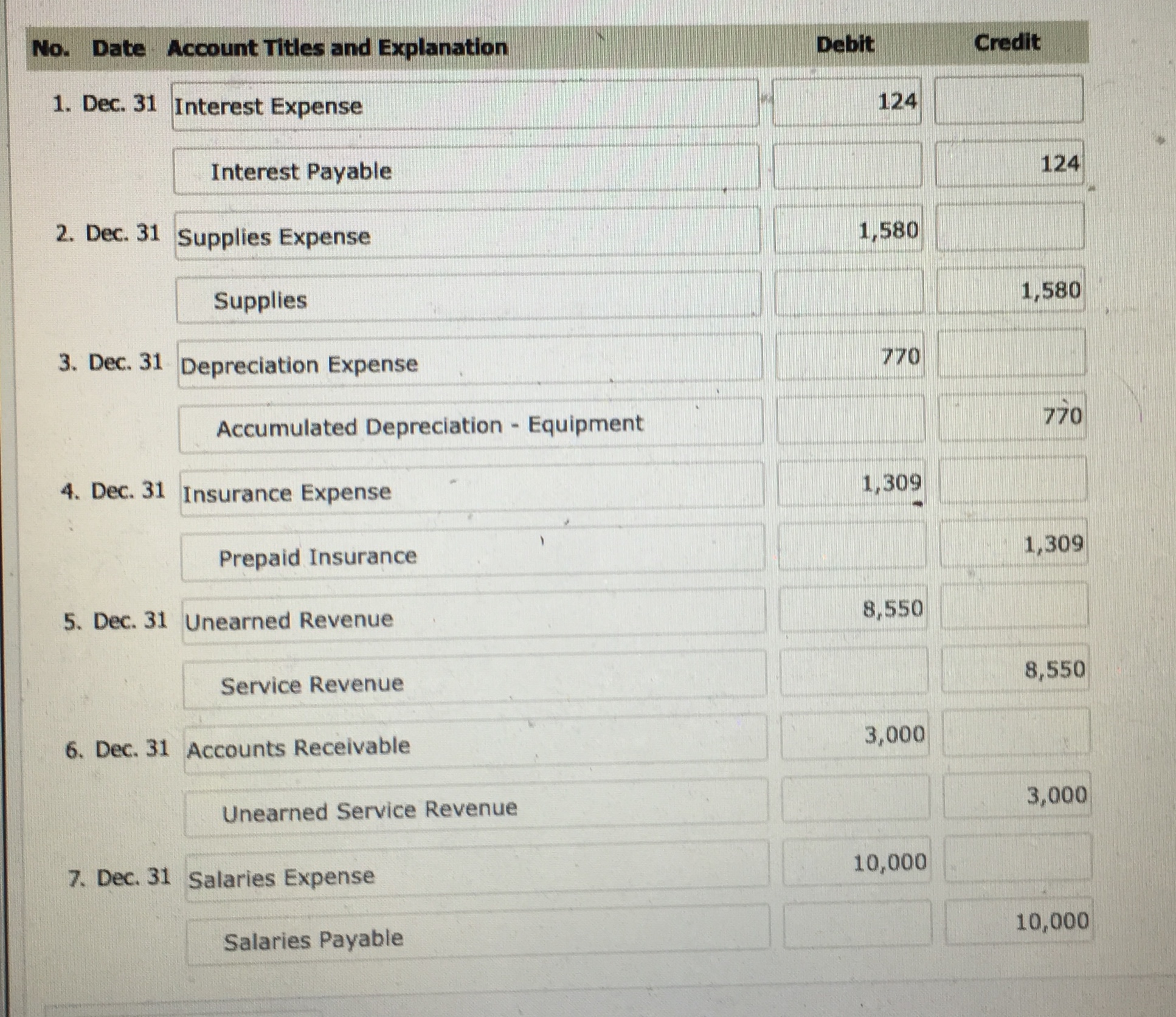 accounts on December 31, 2017. Cullumber has a calendar year end. Accounts