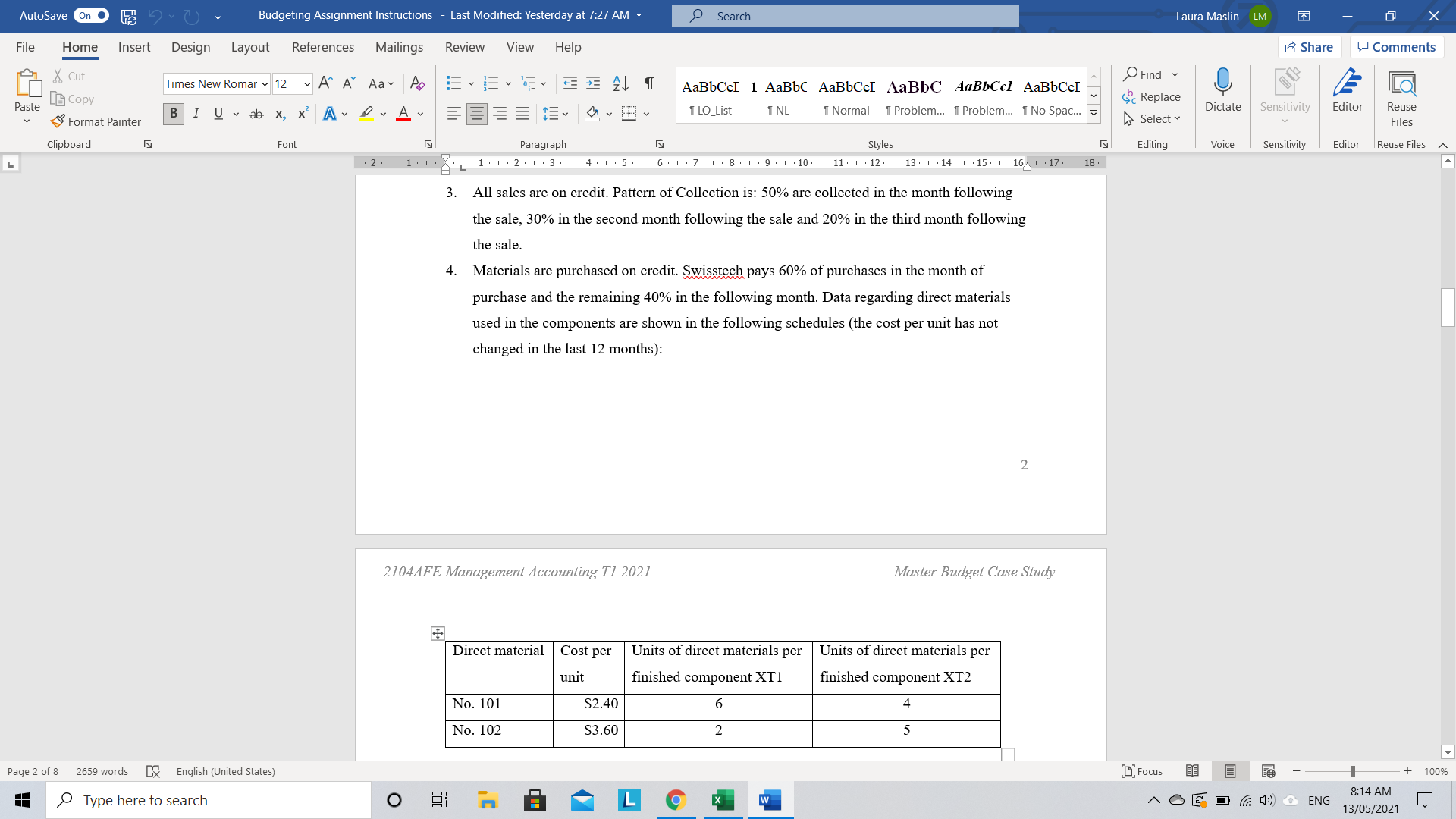 7:27 AM . Search Laura Maslin LM X File Home Insert Design