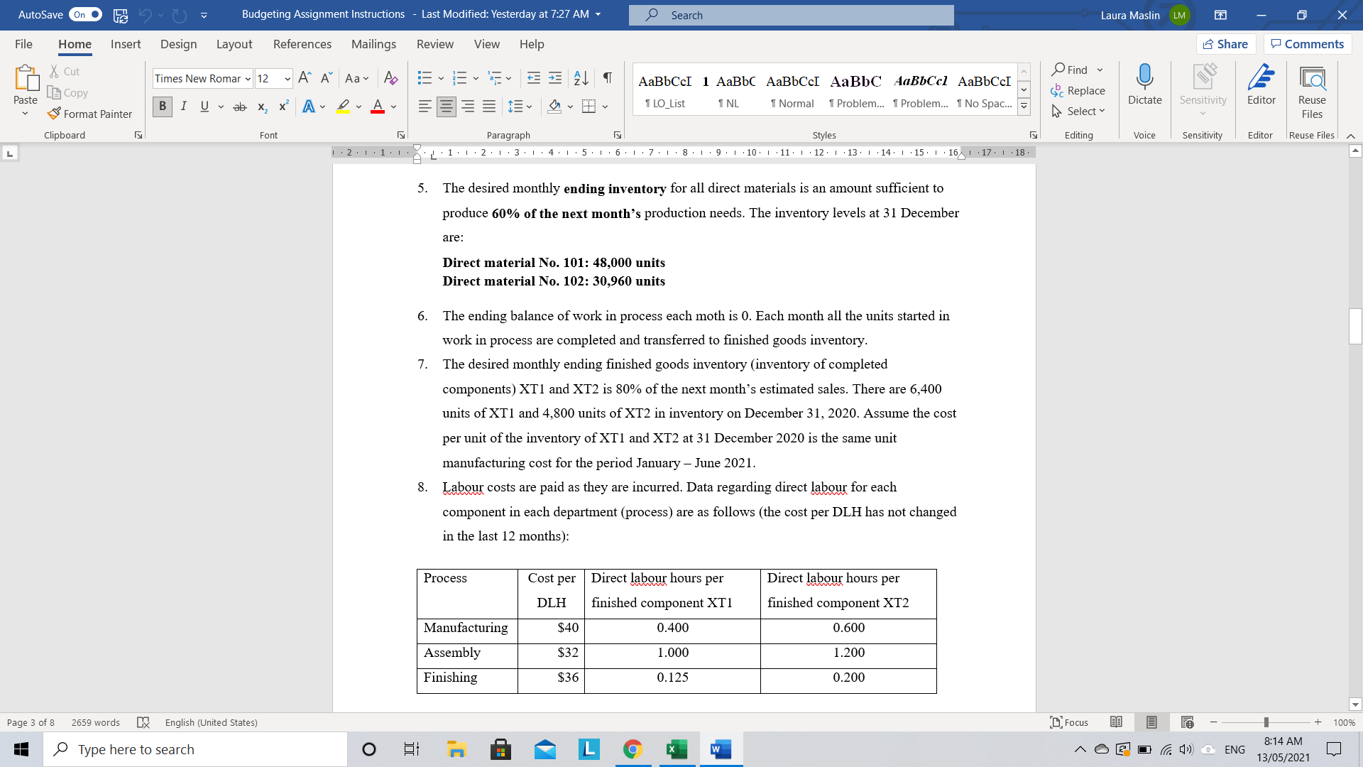 Layout References Mailings Review View Help Share Comments & Cut Times New