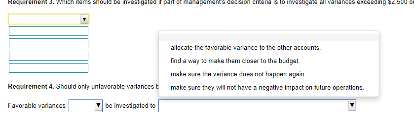 requirement 2 the multiple choice options are: Cost center, investment center, profit