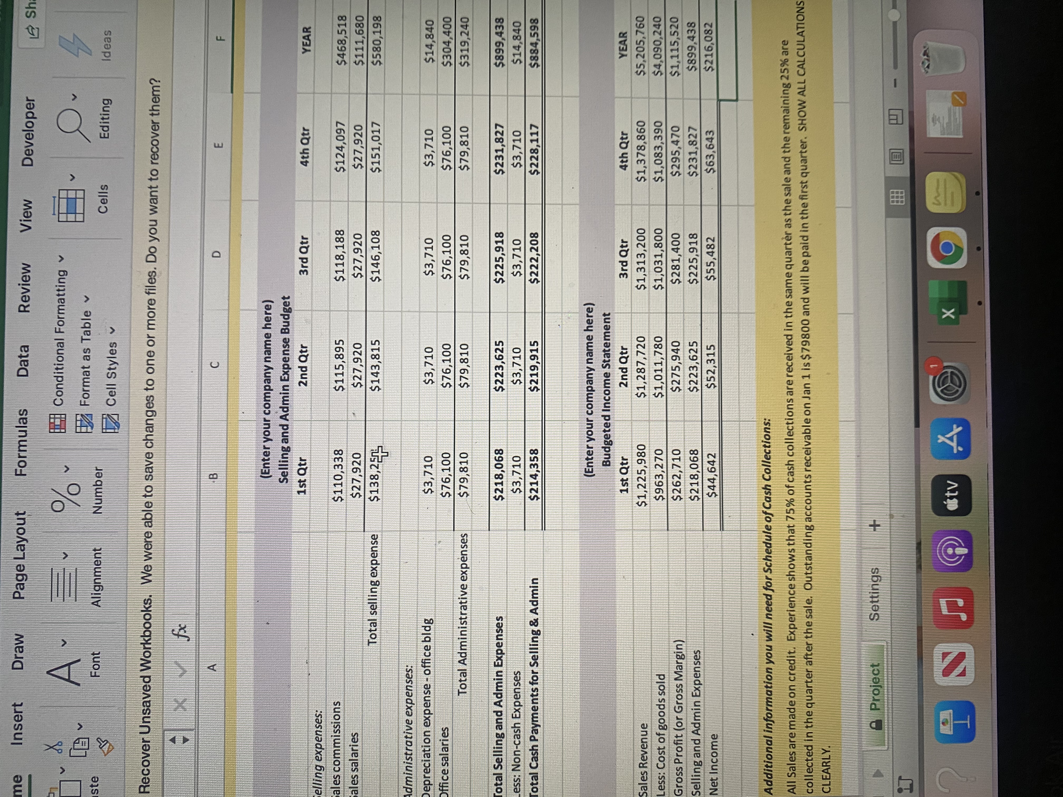 I U V A Merge & Center $ ~ % Recover Unsaved