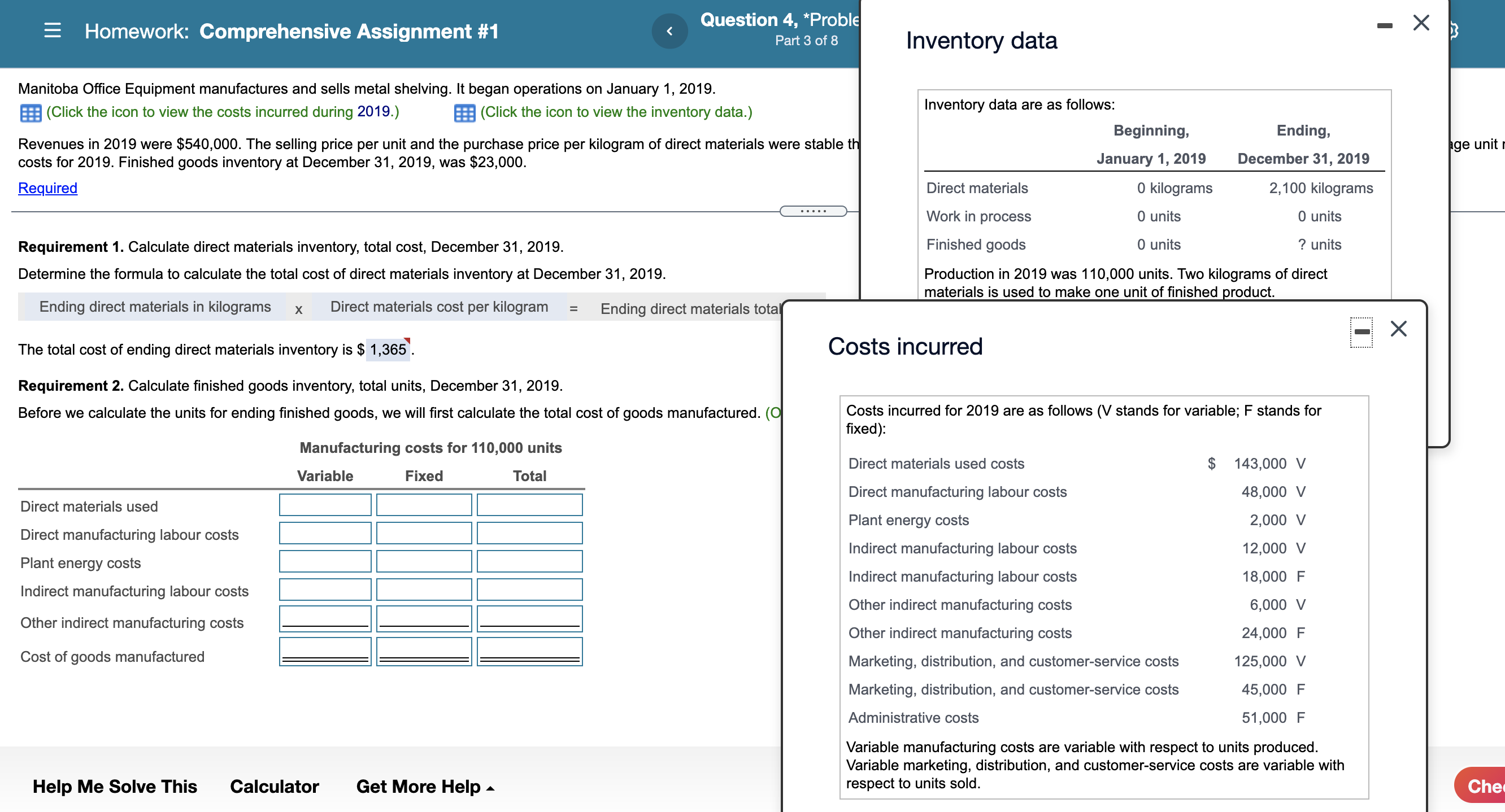 Homework: Comprehensive Assignment #1 Question 4, *Proble X Part 3 of