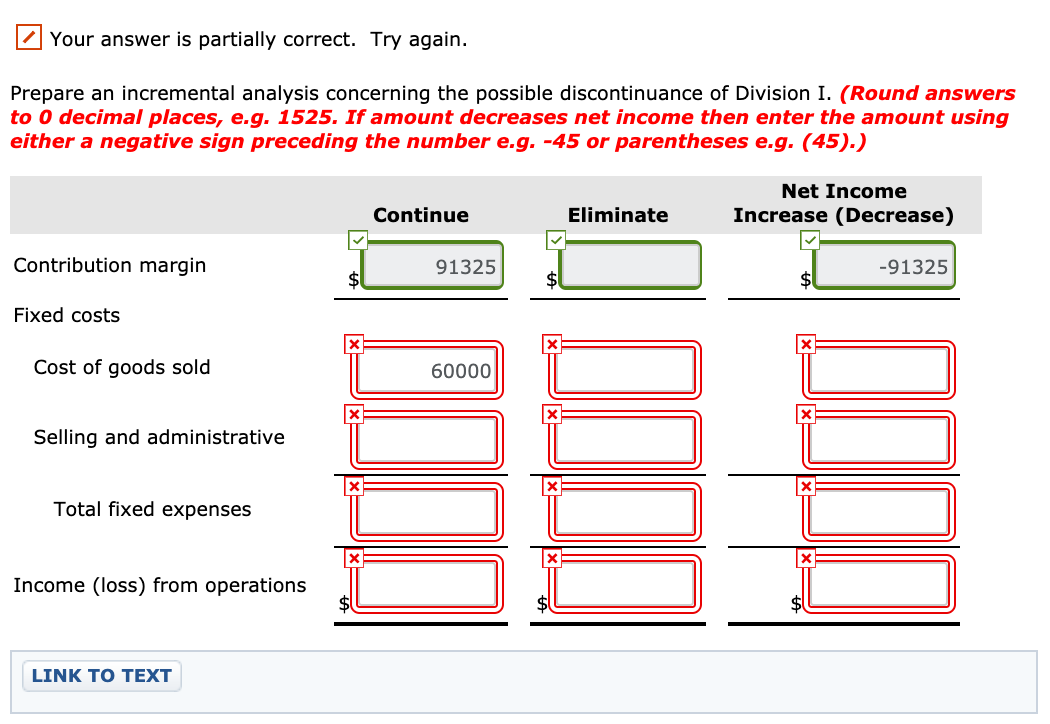 Please help me determine how to find the missing amounts for each