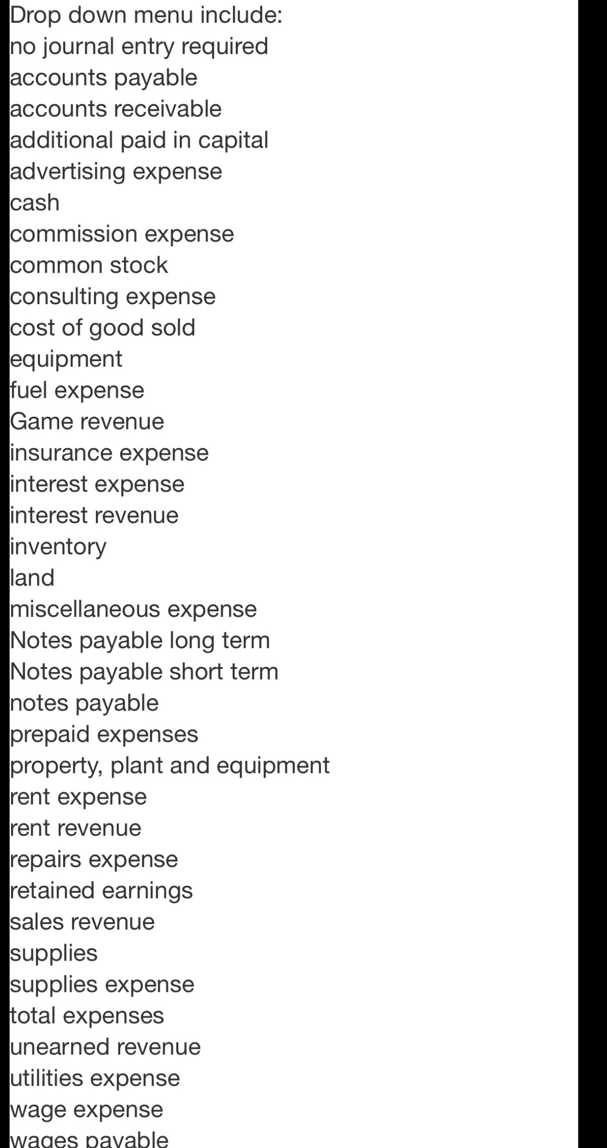 "No journal entry required" in the first account field. Enter your answers