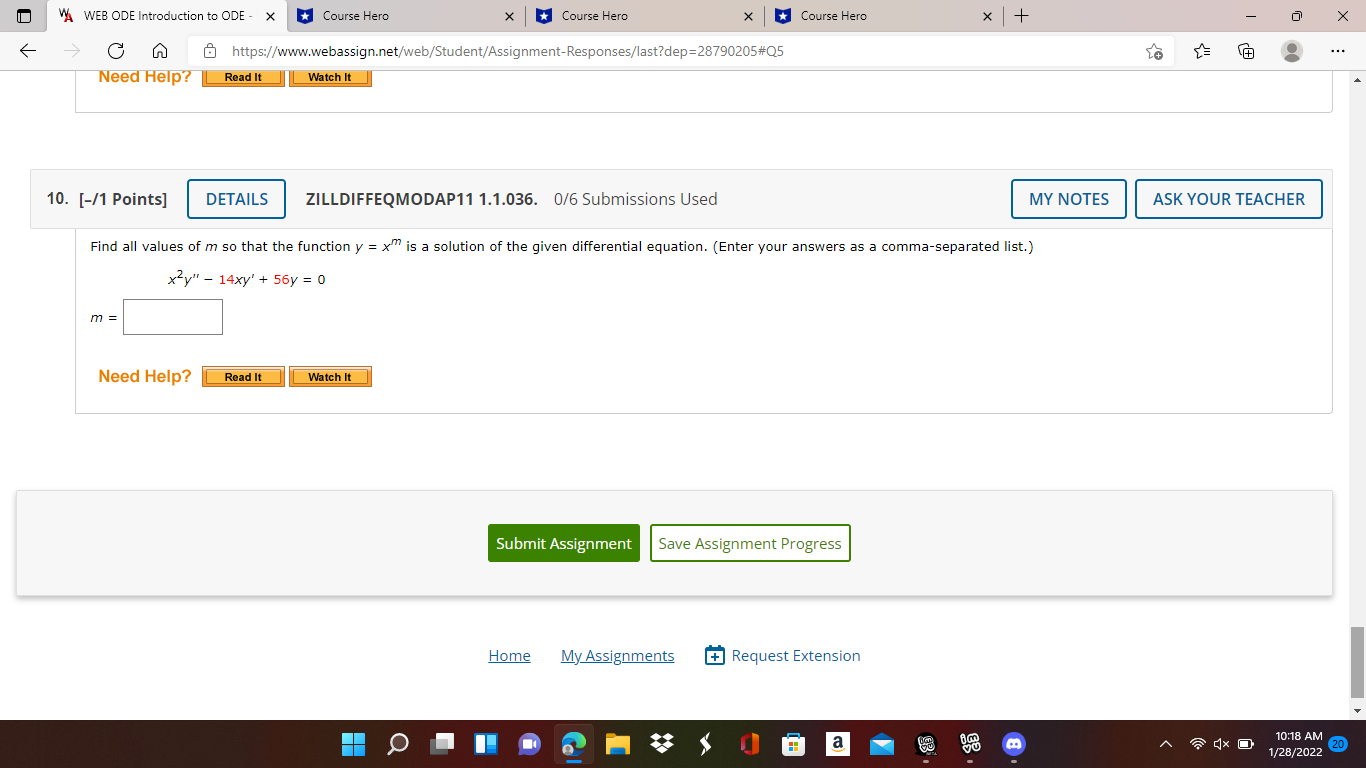  VA WEB ODE Introduction to ODE - X Course Hero X