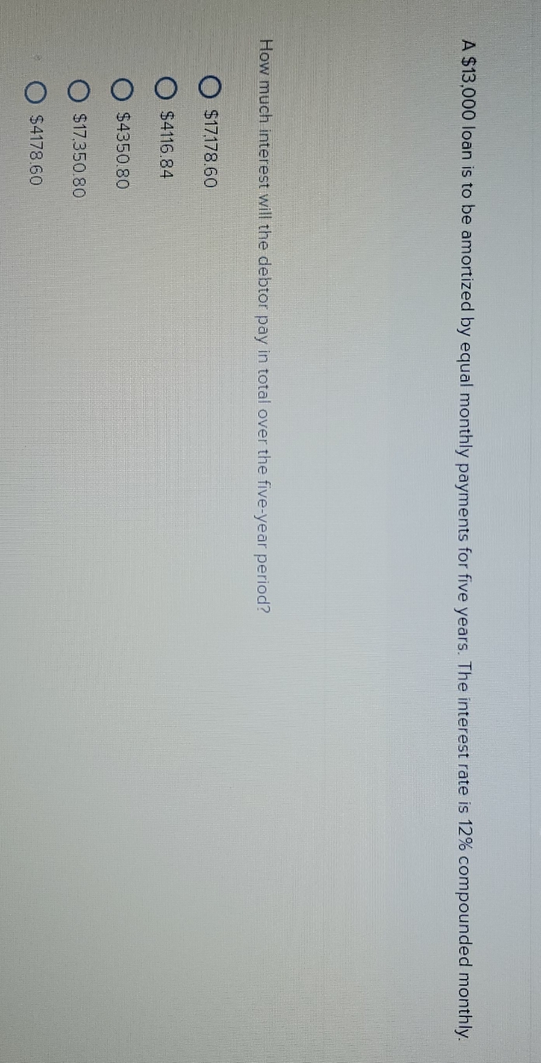 do I first need to figure out the monthly payment, before I