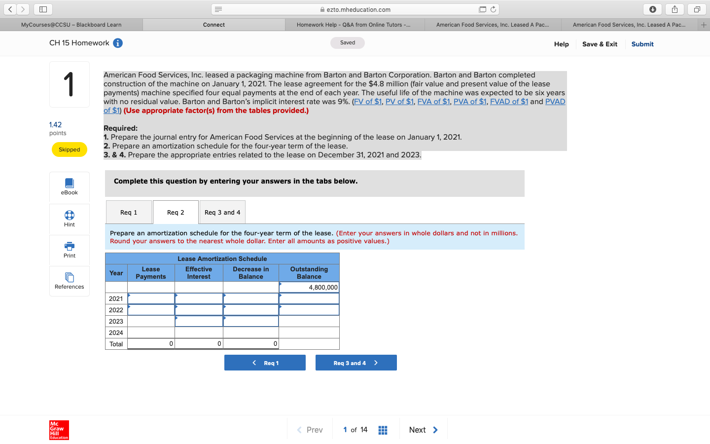 American Food Services, Inc. leased a packaging machine from Barton and Barton