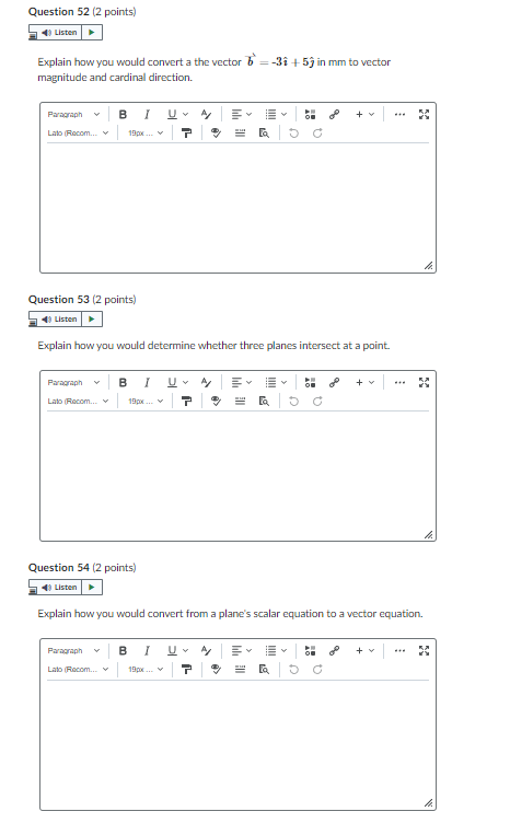 Questim 52 (2 po.nts) Expla.n ld c rrgnitude ard Questim 53 (2