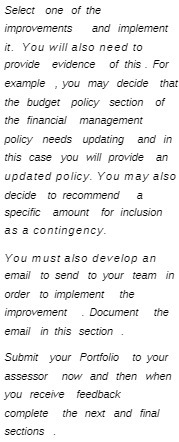 Select one of the improvements and implement it. You will also