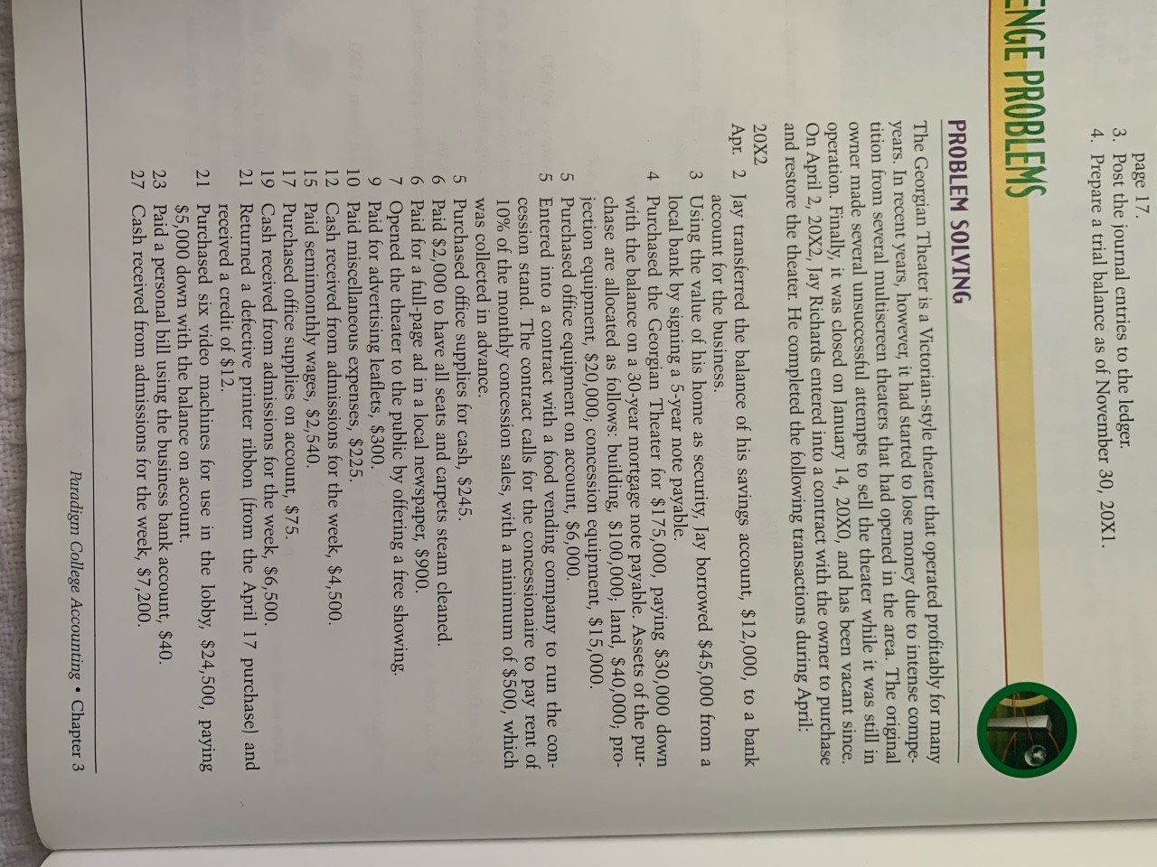 I need help solving this questionThanks, page 17. 3. Post the journal