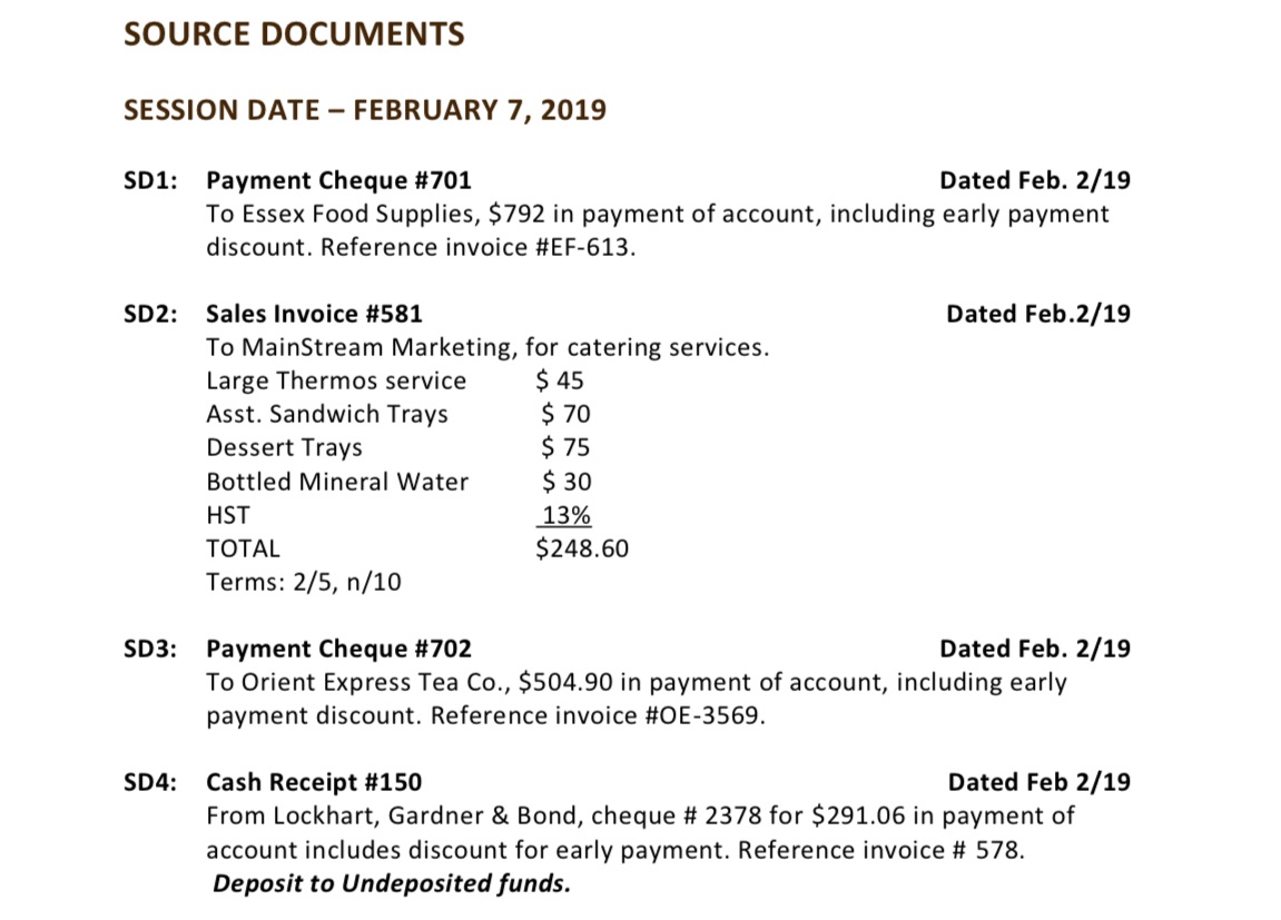 SOURCE DOCUMENTS SESSION DATE - FEBRUARY 7, 2019 501: 502: 503: