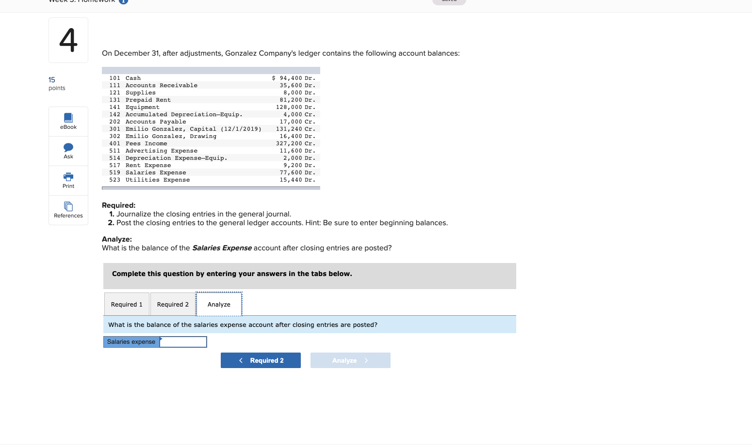 94 , 400 Dr. points 111 Accounts Receivable 35, 600 Dr. 121