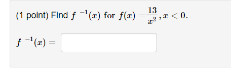 (1 point) Find f 13 for f(x)