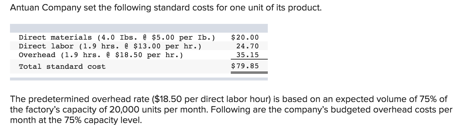 How would one go about solving for flexible budgets and overhead variance?