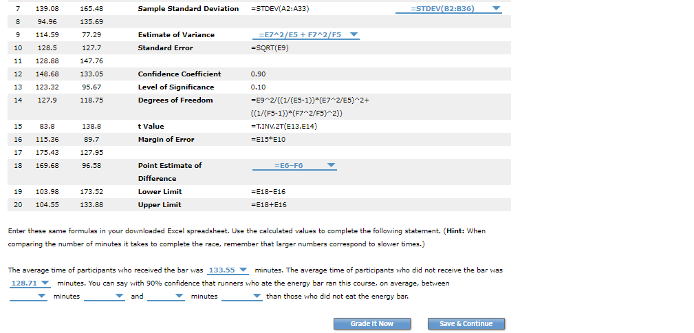 Two Populations Back to Assignment Attempts: Average: / 2 4. Using Excel