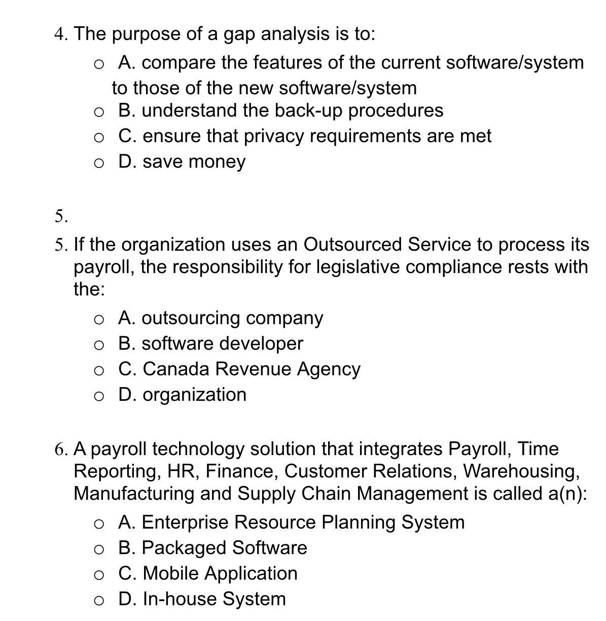 Computer Accounting CoursePayroll TechnologyCan you please help me? Thank you. 4. The