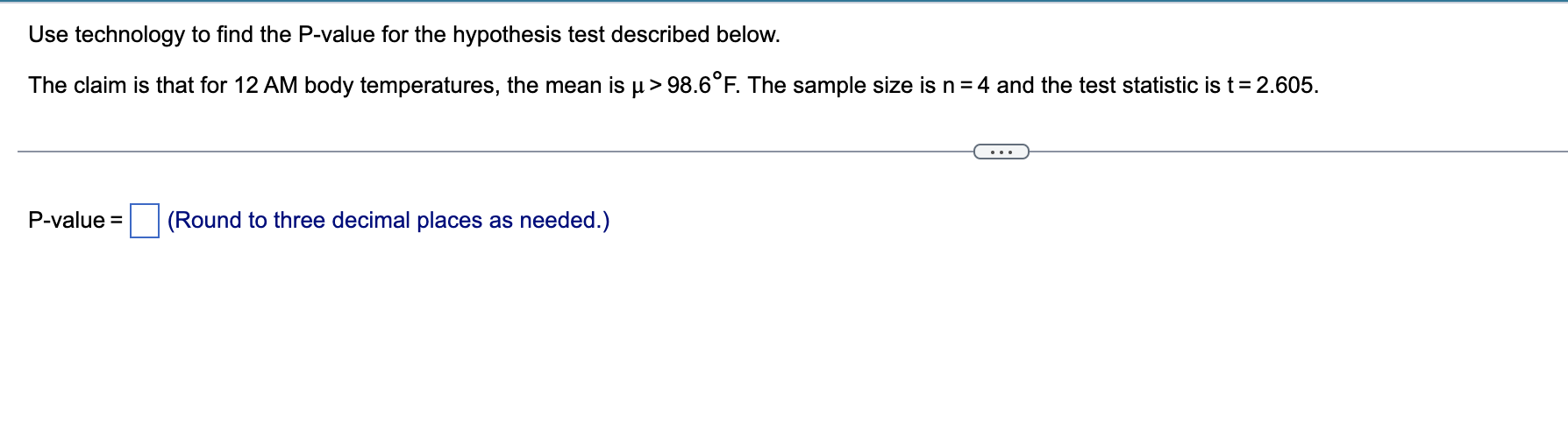 Use technology to nd the P-value for the hypothesis test described