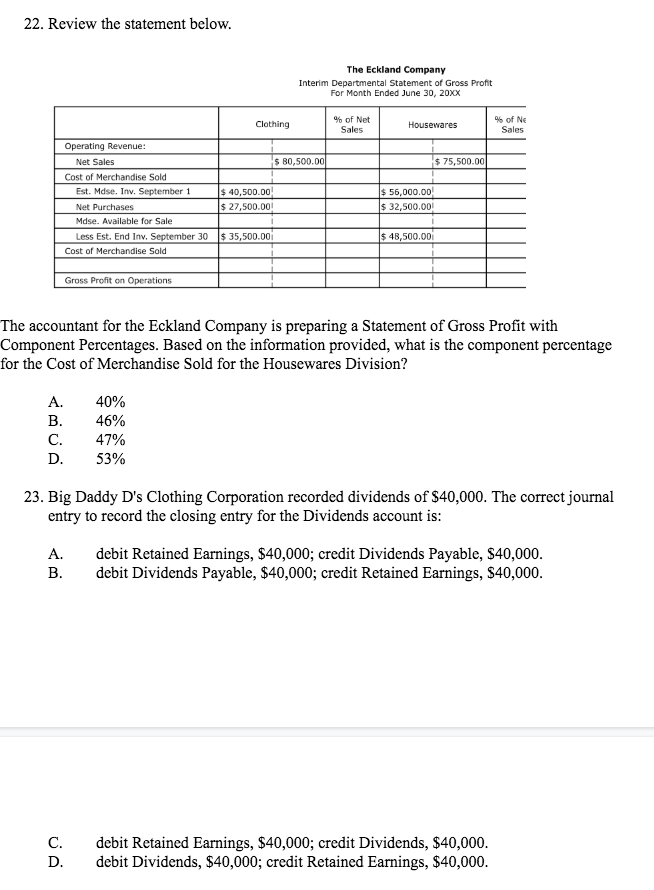 Eckland Company would like to determine its Cost of Goods Sold for
