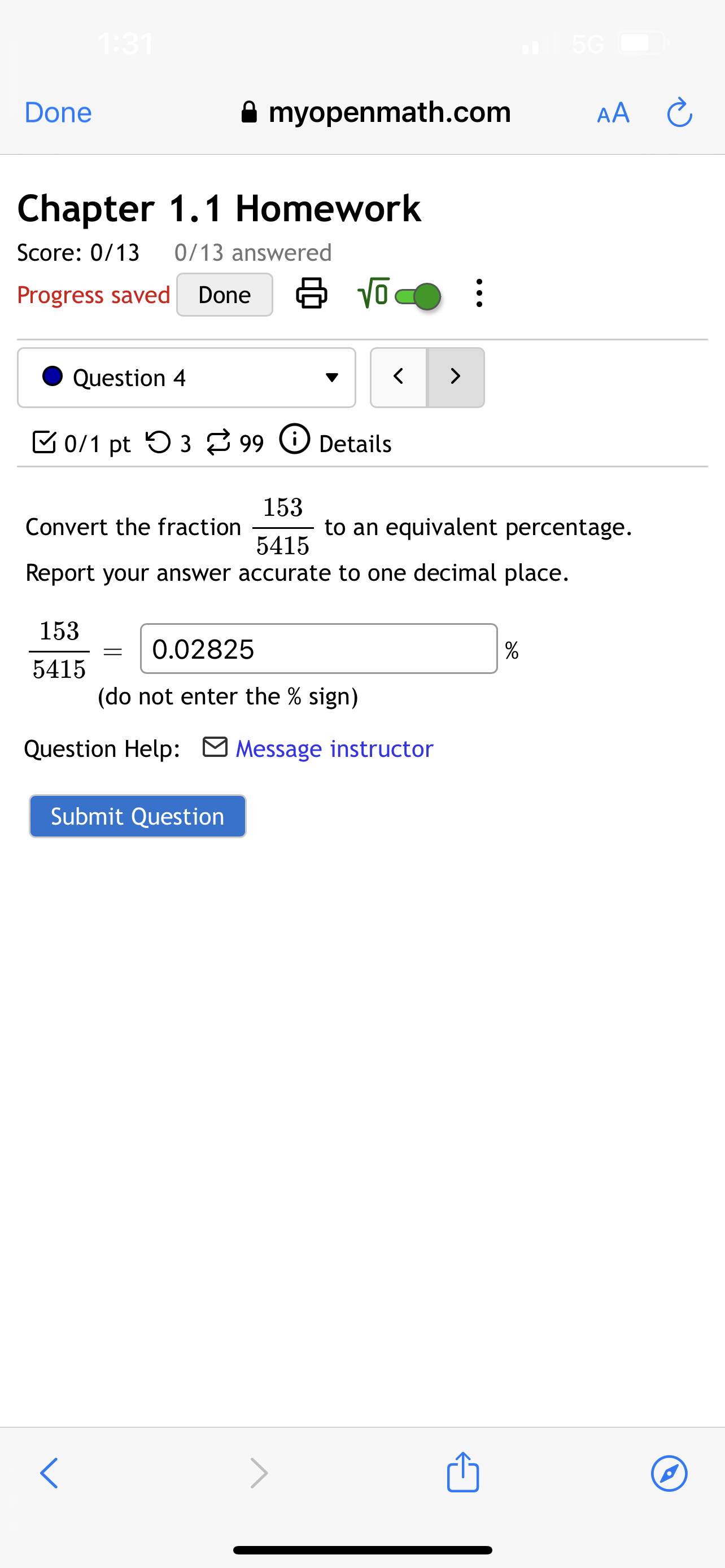 8 99 G) Details In a survey of 1583 adults, 40% responded