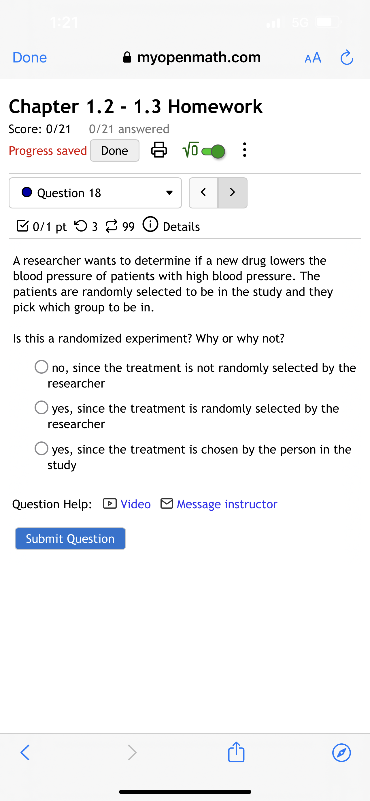 sign) Question Help: 8 Message instructor Submit Question Done 3 myopenmath.com AA
