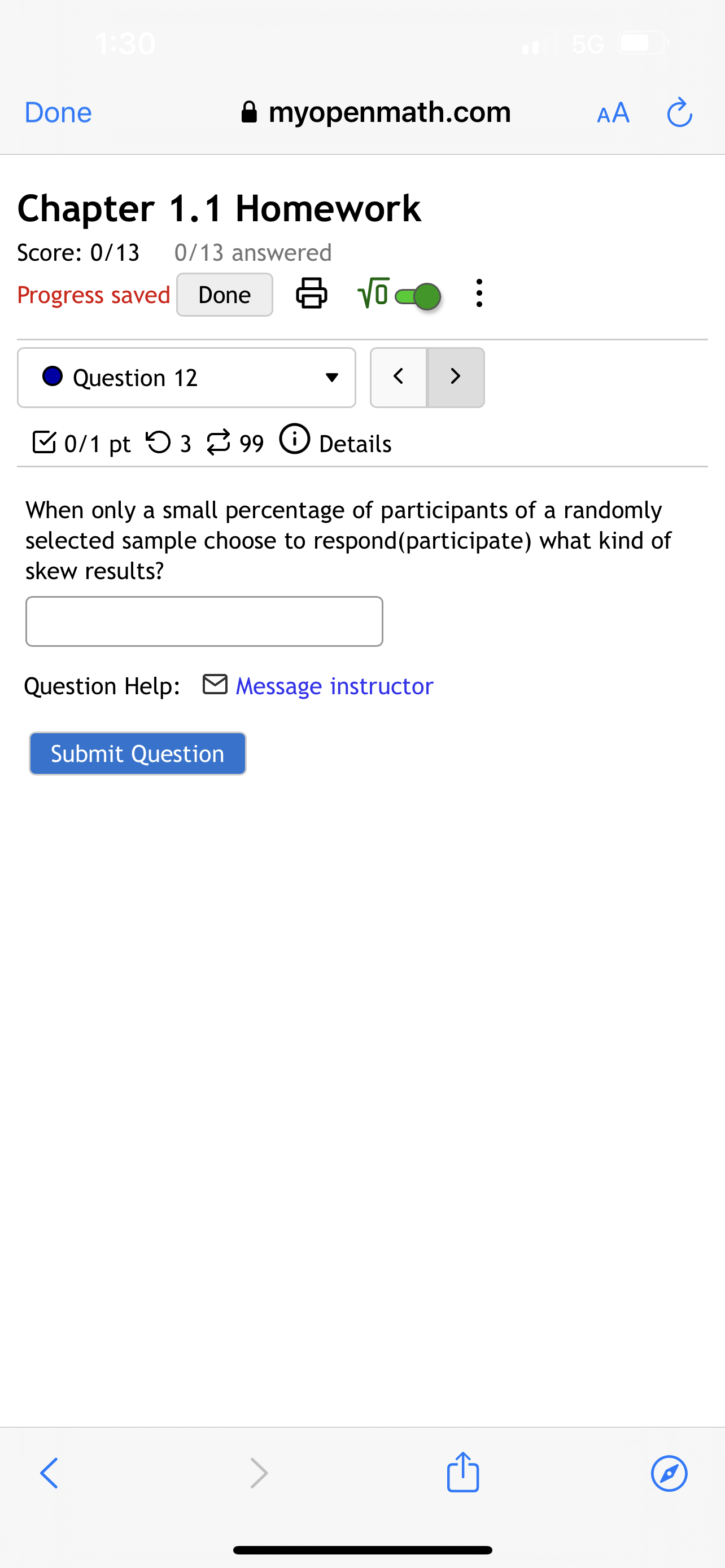 O qualitative (categorical) O quantitative Question Help: Video 8 Message instructor Submit