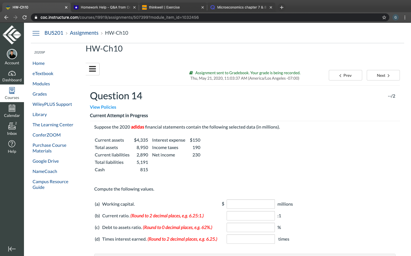 AW-Ch10 Homework Help - Q&A from Or x thinkwell | Exercise
