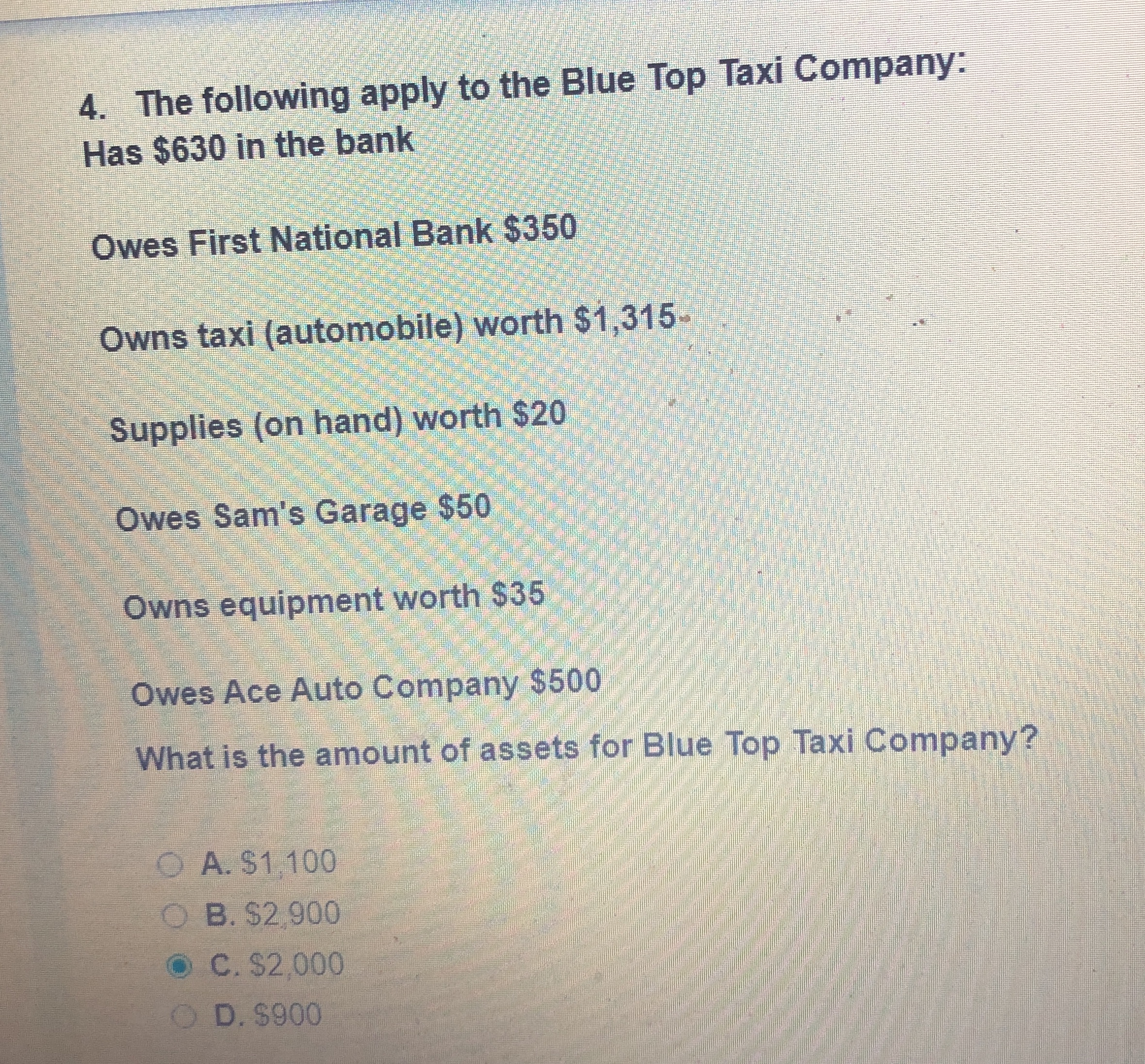 Hello I need help with problem please give me correct answer with