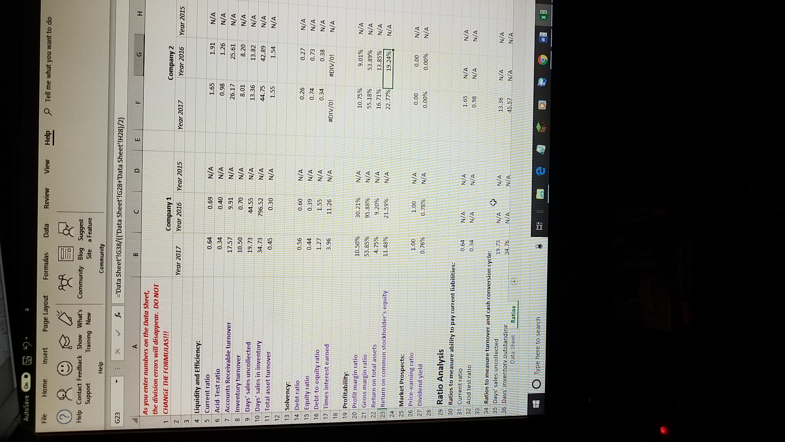 the times interest earned ratio for the latest year presented. How easily