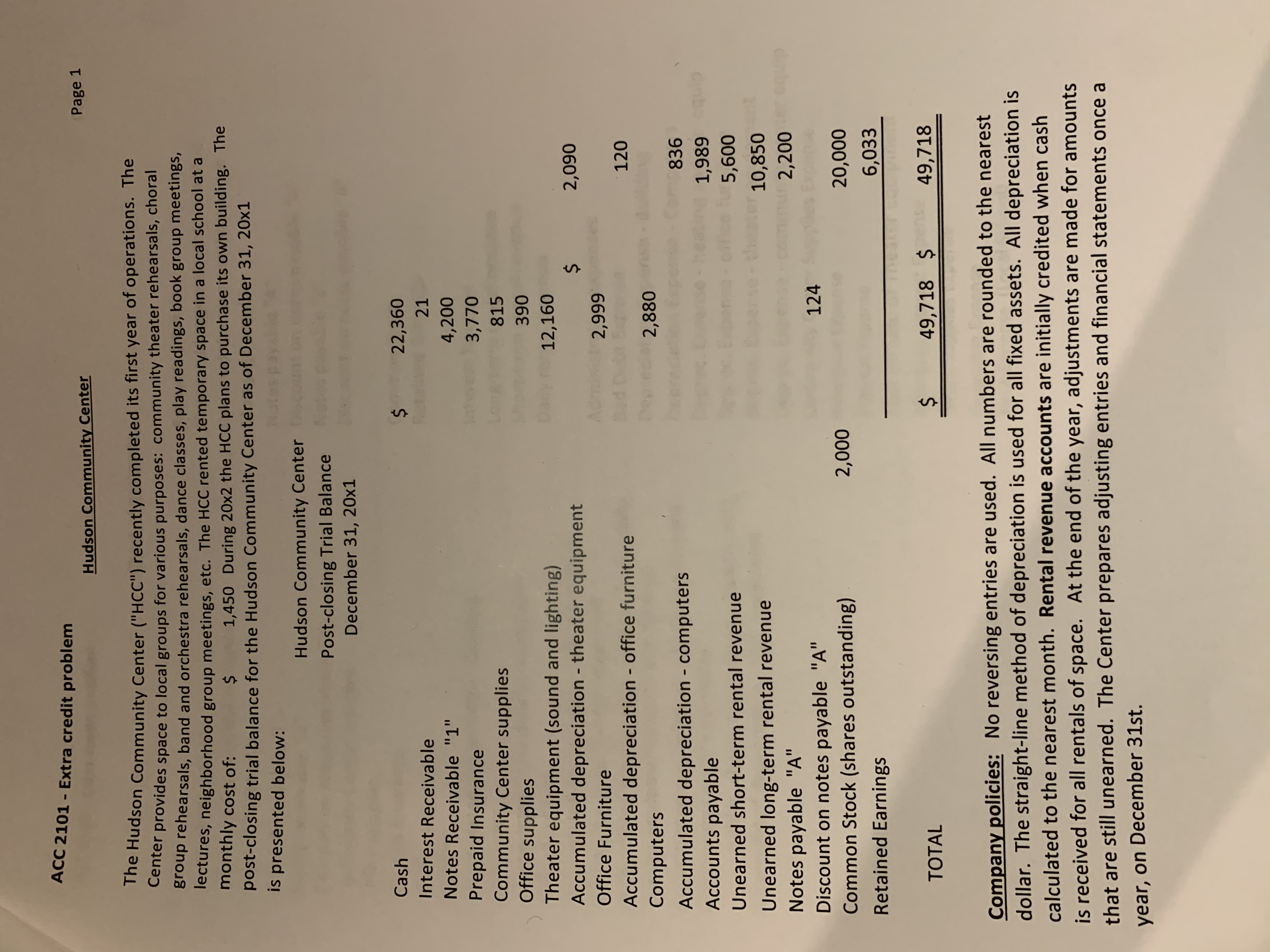closing trial. how can i Record journal entries based on information below?
