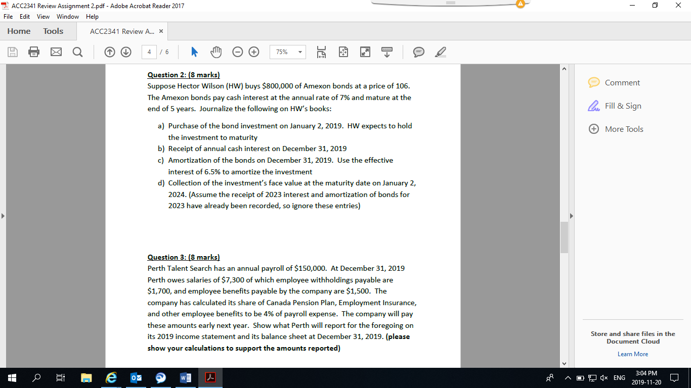 Hello, I'm looking for help on these two questions in order to