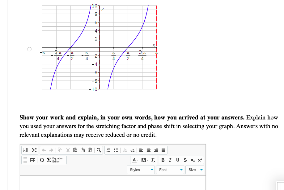 factor and phase shift, and then graph it for two periods. Enter