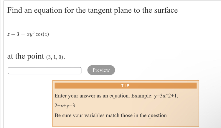 f(x, y) = - 3e" sin(y), find a unit tangent vector to