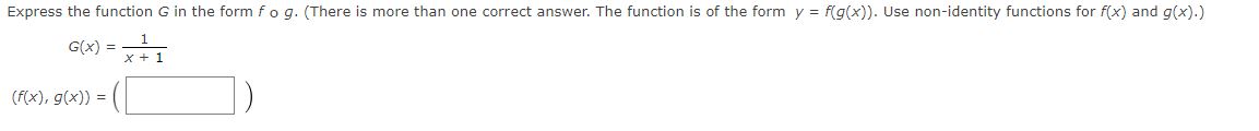  Express the function G in the form fo 9. {There is