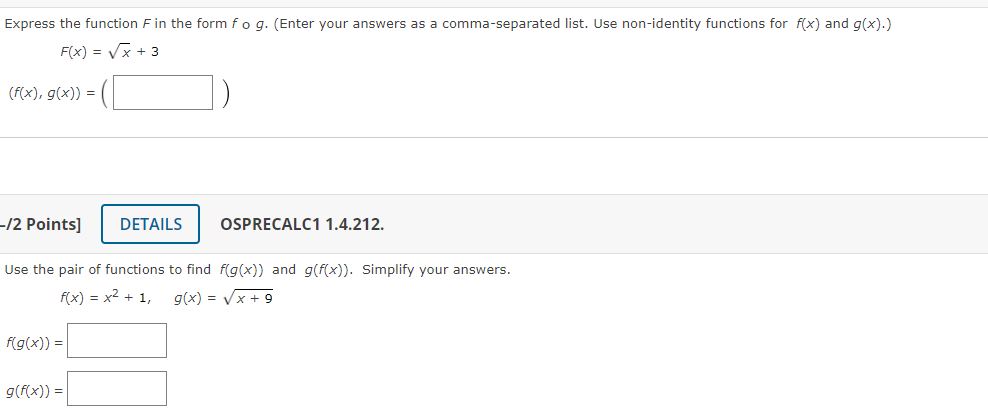 more than one correct answer. The function is of the form 1/