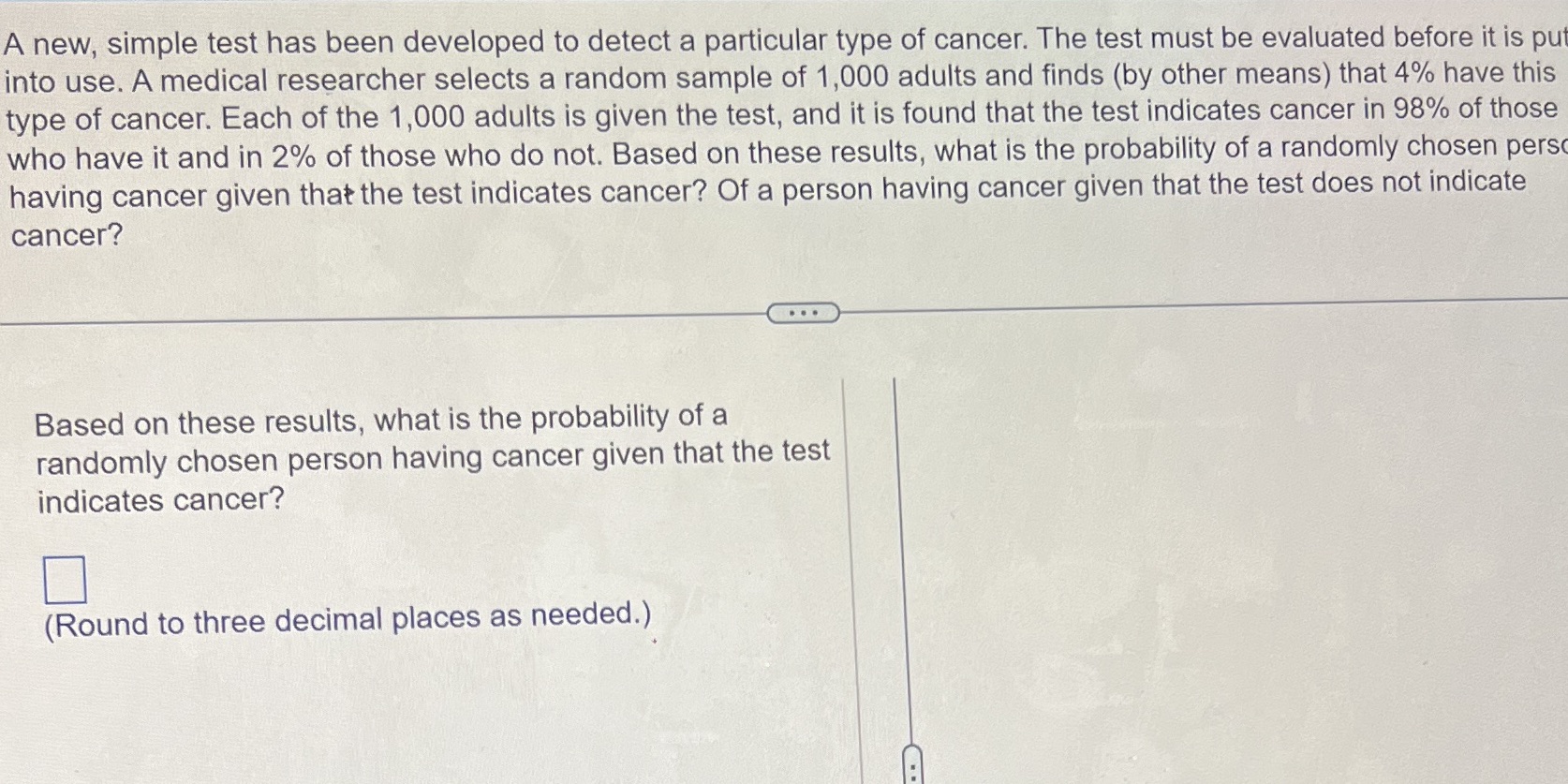  A new, simple test has been developed to detect a particular