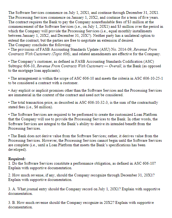 is contracted by a bank {the \"Bank\"} to provide a customised online